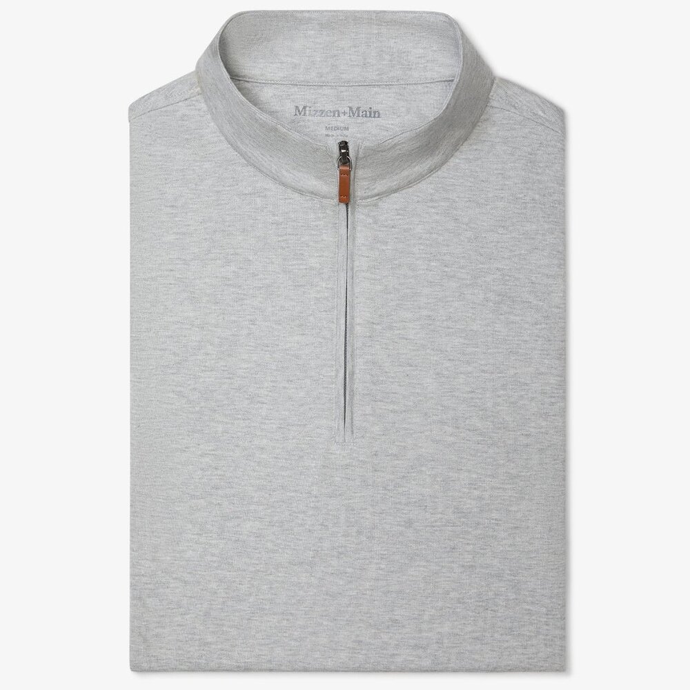 Mizzen + Main KPI Quarter Zip - Size Small, Cool Gray Heather - LIKE NEW